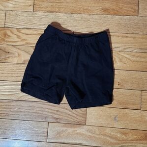 Girl's black legging style shorts